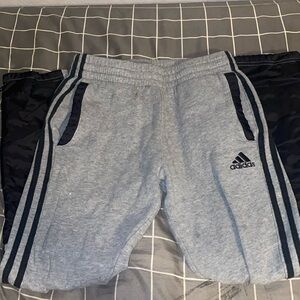 these are still in good condition, the material is fleece, and has been used.
